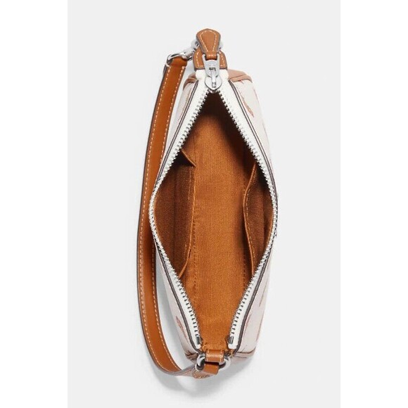 New Coach CJ657 Nolita 19 With Rainbow Print Wristlet Clutch Chalk Multi - Picture 5 of 5